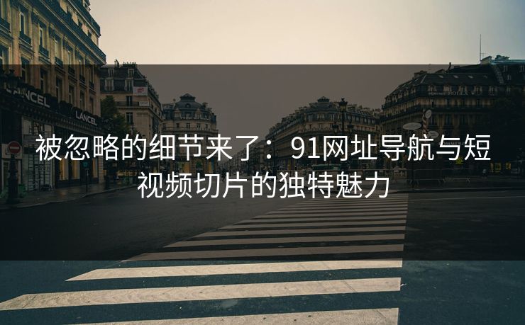 被忽略的细节来了：91网址导航与短视频切片的独特魅力